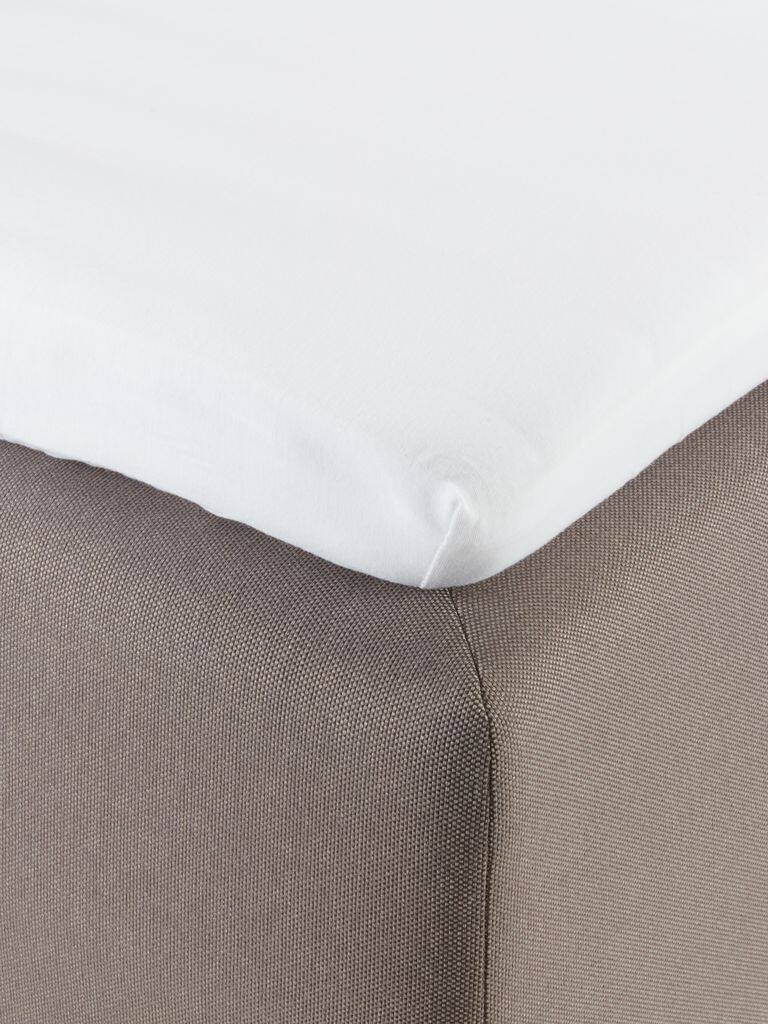 JASMIN Guld Jersey JASMIN Madras Lagen 90x200x6-10 Hvid