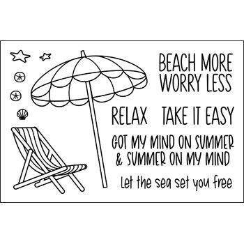 Beach Time Clear Stamp Set of 12