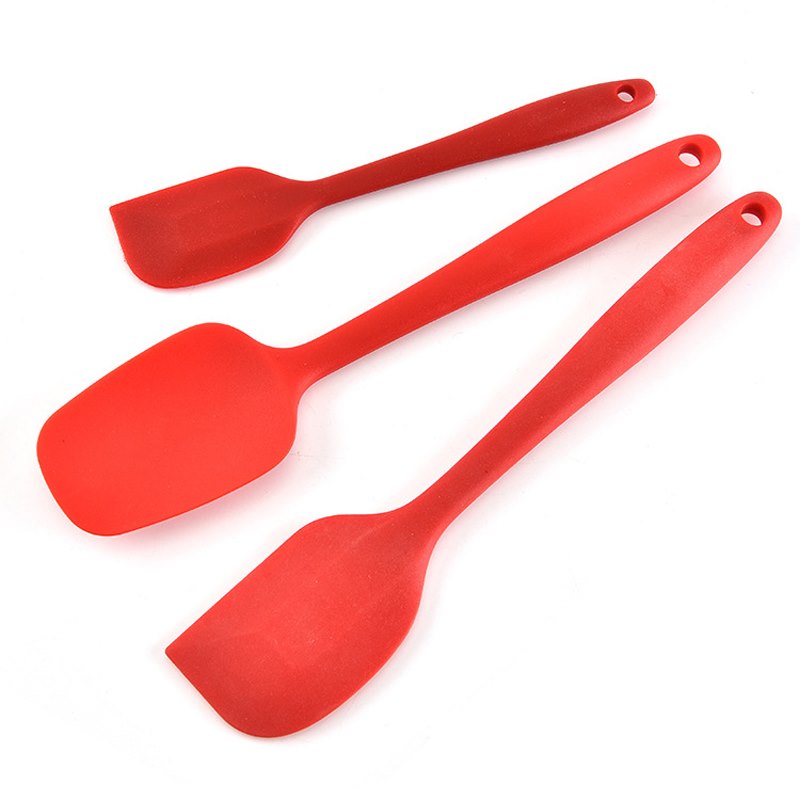 Zestaw 3 silikonowych szpatułek kuchennych z powłoką nieprzywierającą, odporny na ciepło, zestaw szpatułek do skrobania, silikonowa szpatułka do gotowania