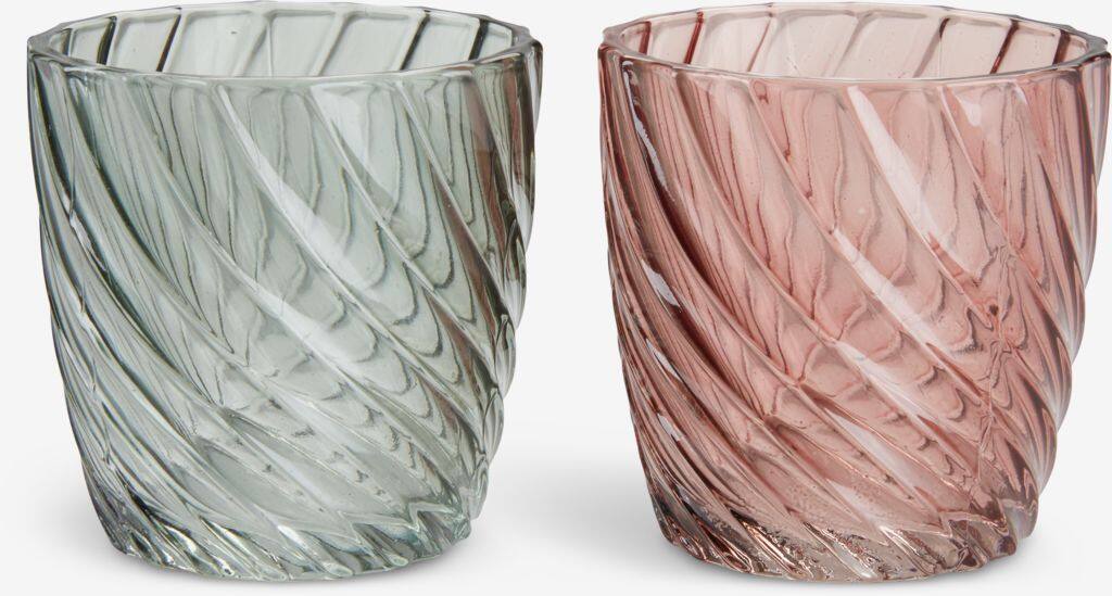 VAGN Fyrfadsstage VAGN Ø8xB8cm glasass.