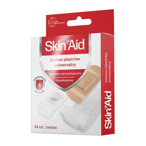 Skin Aid, zestaw plastrów uniwersalnych, 24 szt.