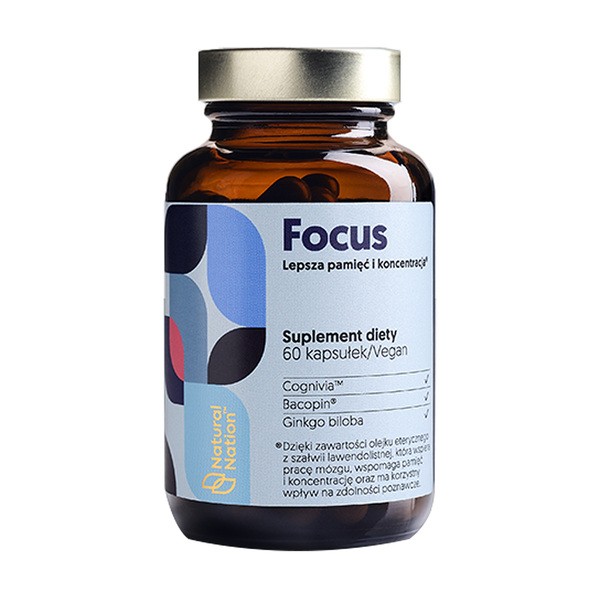 Natural Nation Focus, kapsułki, 60 szt.