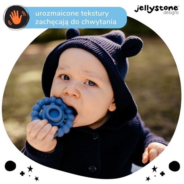 Jellystone Designs, silikonowy gryzak sensoryczny Mała tęczowa wieża, 1 szt.