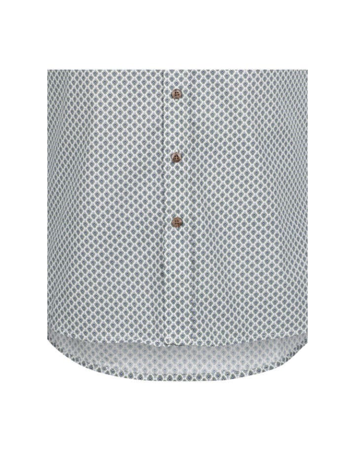 Nübler Trachtenhemd langarm Johann in Weiß-Grün günstig kaufen