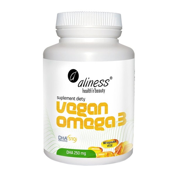 Aliness Vegan Omega 3 DHA 250 mg, kapsułki, 60 szt.