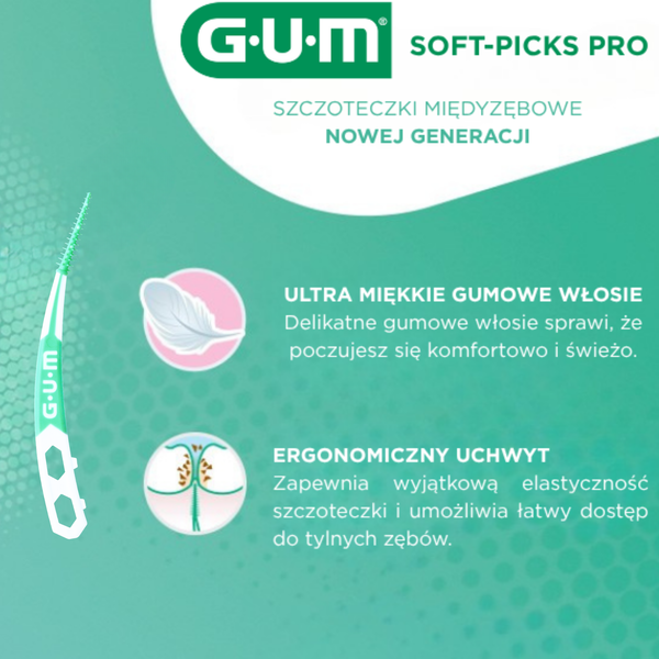 Gum Soft-Picks Pro, gumowa szczoteczka międzyzębowa M, 30 szt.