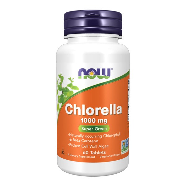 Now Foods, Chlorella, 1000 mg, tabl., 60 szt.