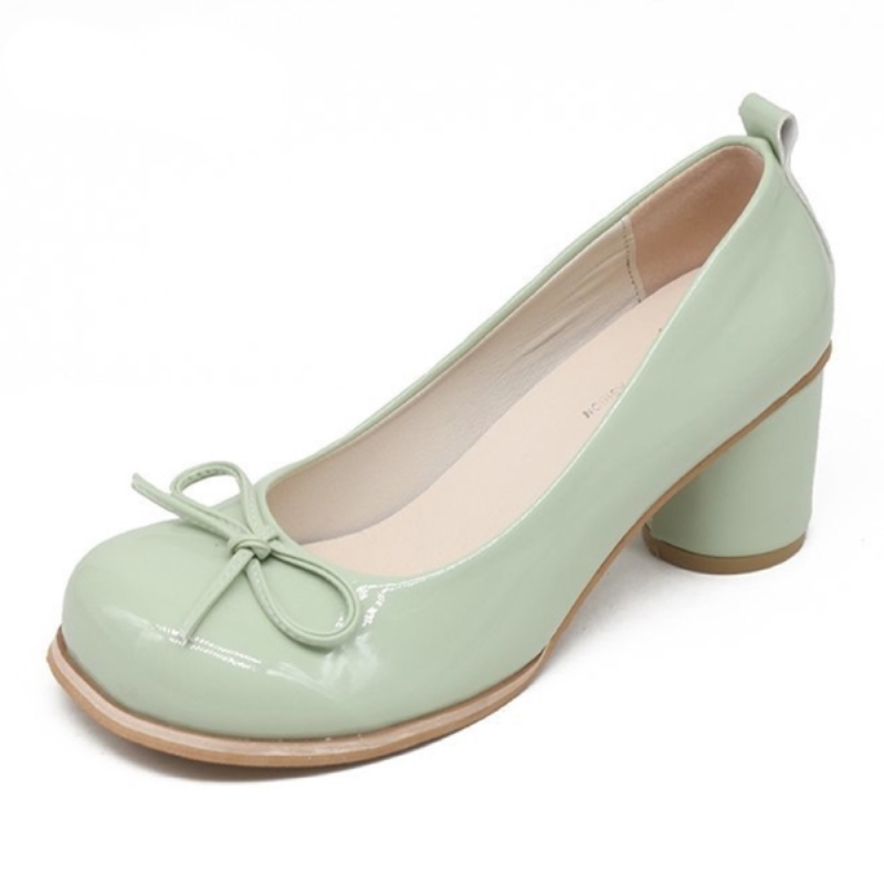 Round Toe student cute high heel shoes Bowknot Princess Kawaii Girl Women Shoes fashion comfortable Vintage women sandals