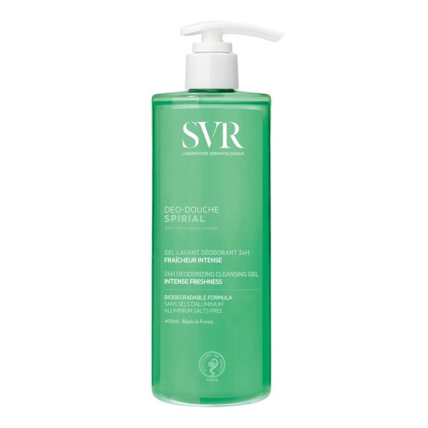 SVR Spirial Deo-douche, dezodorujący żel do mycia ciała i włosów, 400 ml