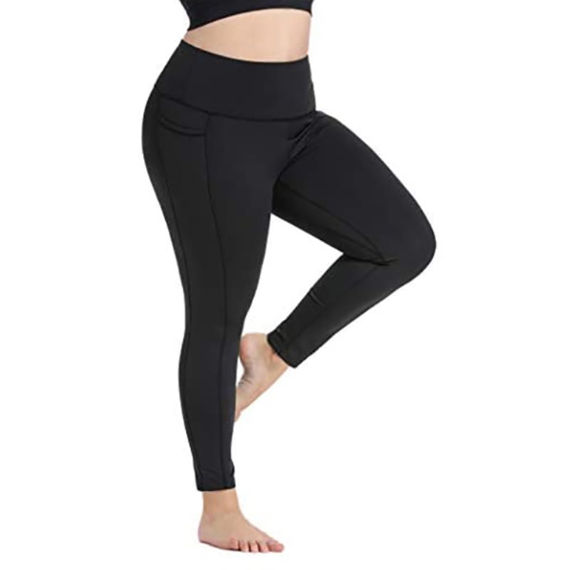 Storlek Midja Atletiska Byxor Fickor Magkontroll Bäst Tjock Lång: Sport Utomhus
