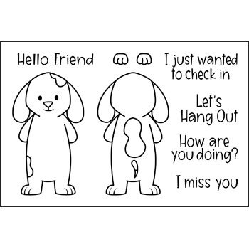 hangingoutdog2stamp Clear Stamp Set