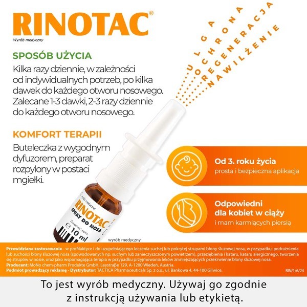Rinotac, spray do nosa, 10 ml