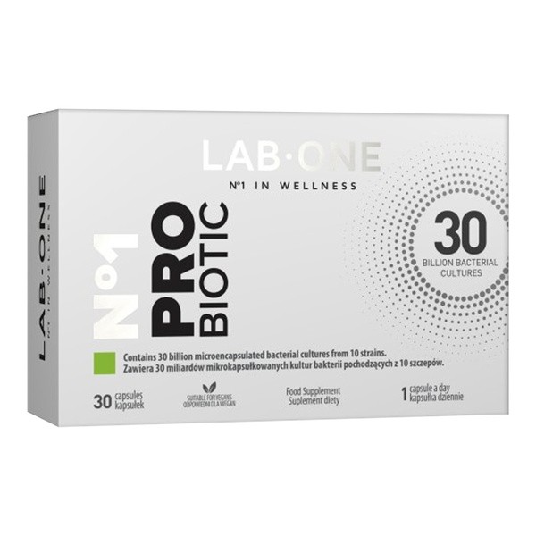 No 1 Probiotic, kapsułki twarde, 30 szt.