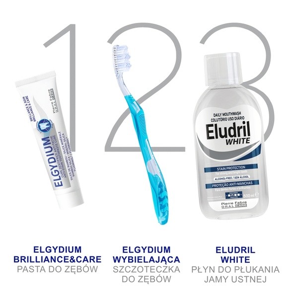 Elgydium Brilliance & Care, pasta do zębów przeciw przebarwieniom, 30ml