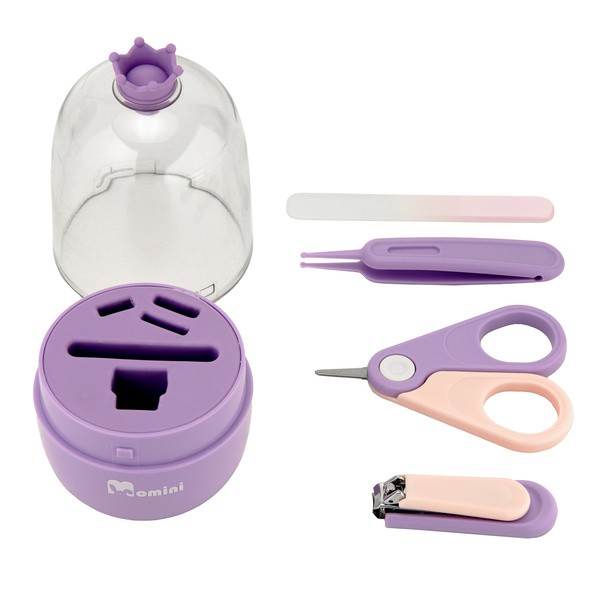 Momini BabyNail, zestaw do pielęgnacji paznokci niemowląt, fioletowy, 1 zestaw