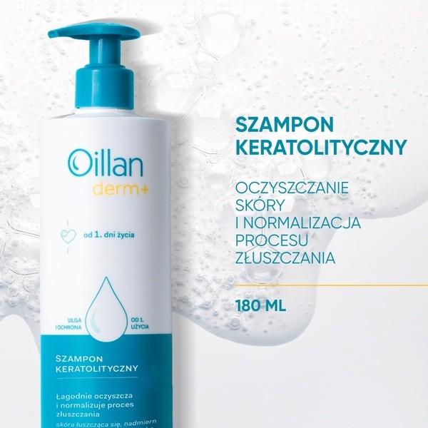 Oillan Derm+, szampon keratolityczny, 180 ml