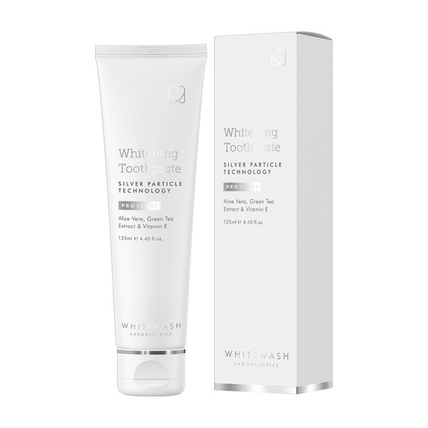 WhiteWash Professional Whitening, wybielająca pasta do zębów z cząsteczkami srebra, 125 ml