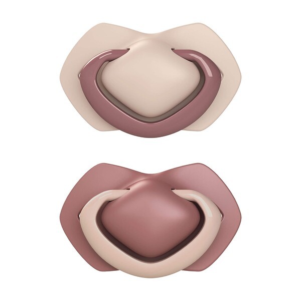 Canpol Babies Pure Color, smoczek silikonowy, symetryczny, 18m+, pink, 2 szt.