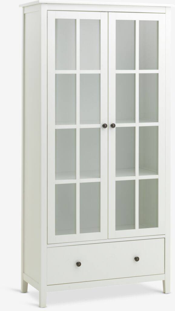 NORDBY NORDBY vitrineskab, 2 låger, 1 skuffe, hvid