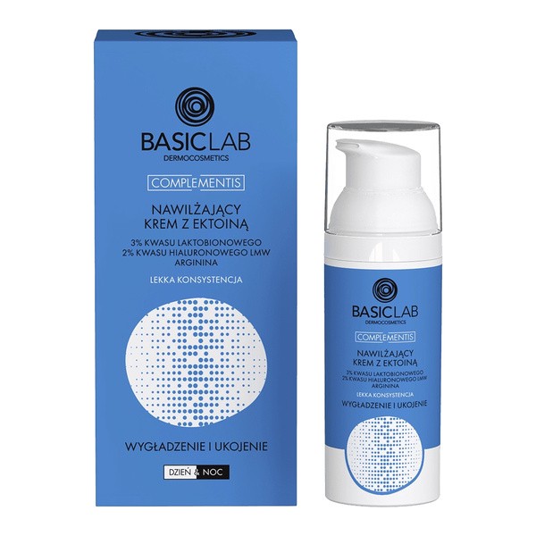 BasicLab Complementis, nawilżający krem z ektoiną o lekkiej konsystencji, 50 ml
