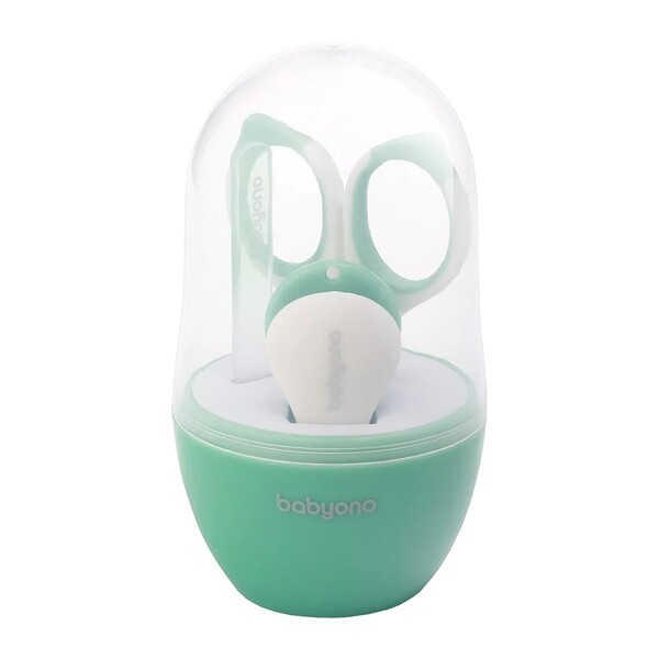 BabyOno, zestaw do pielęgnacji paznokci dla dzieci i niemowląt, seledynowy, 1 szt.