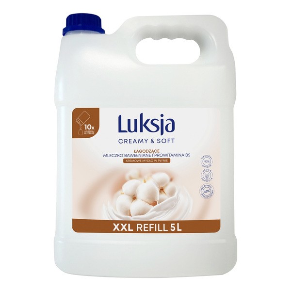 Luksja, mydło w płynie, Cotton, 5l (zapas)
