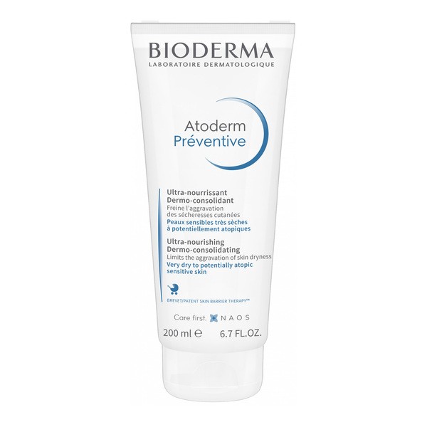 Bioderma Atoderm Preventive, odżywczy krem wzmacniający ochronną barierę skóry suchej u dzieci i niemowląt, 200 ml