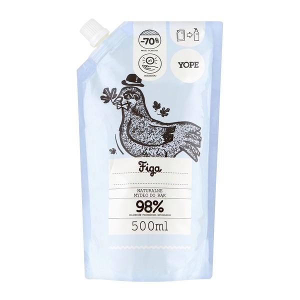 Yope Figa, mydło w płynie do rąk, zapas, 500 ml
