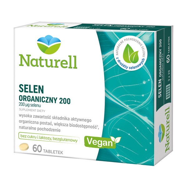 Naturell Selen Organiczny 200, tabletki, 60 szt.