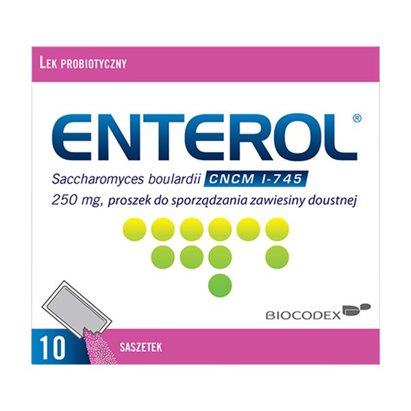 Enterol, 250 mg, proszek do sporządzania zawiesiny doustnej, 10 saszetek