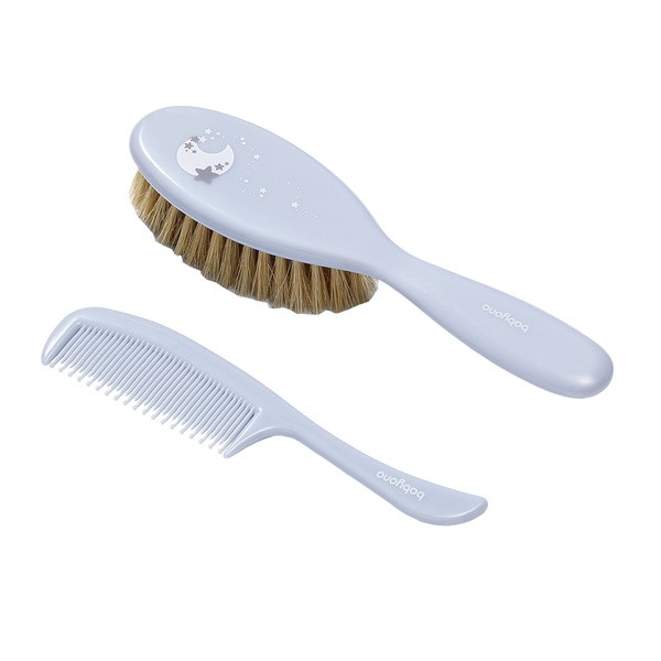 BabyOno, szczotka i grzebień do włosów dla dzieci i niemowląt, naturalne włosie, niebieski