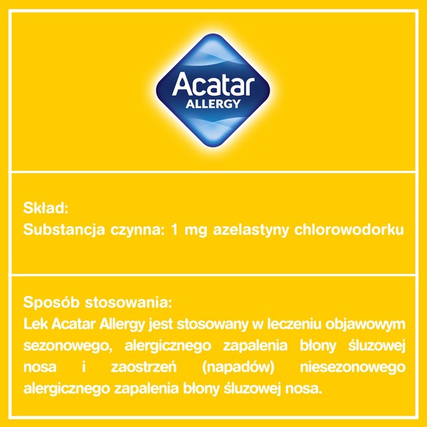 Acatar Allergy, 1 mg/ml, aerozol do nosa, 10 ml