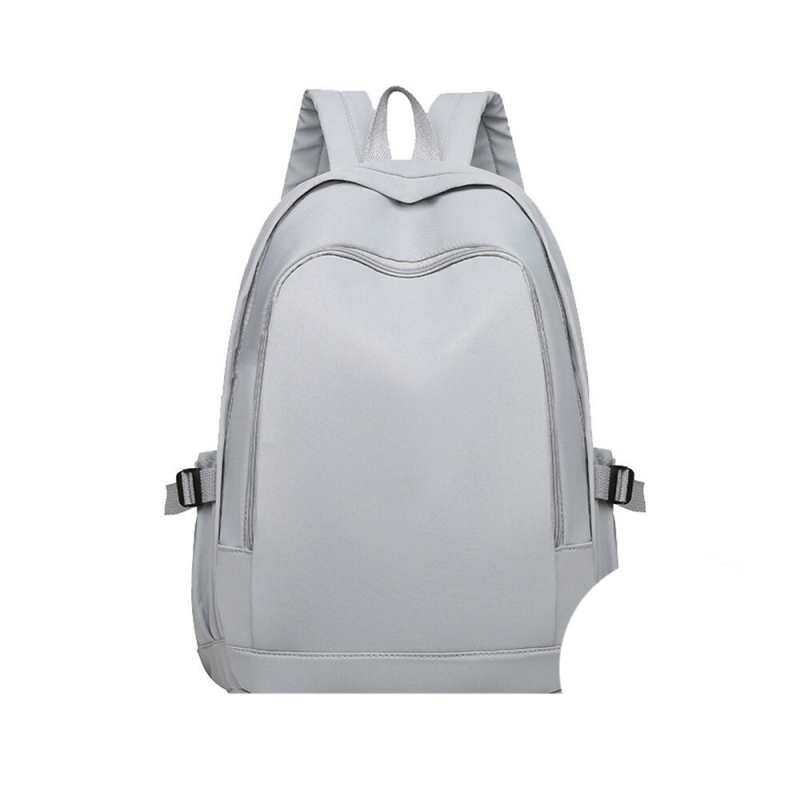 Nouveau sac à dos imperméable en nylon uni pour femme, sac d'école simple pour adolescentes, sac de voyage à bandoulière