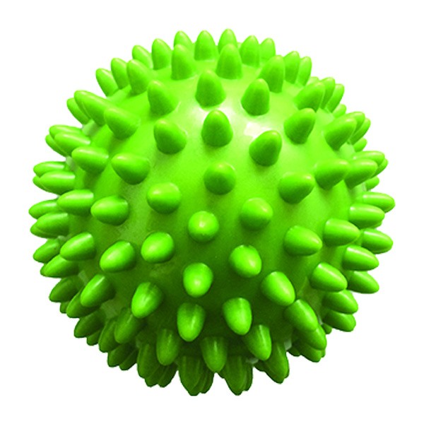 Qmed Massage Balls, piłeczka rehabilitacyjna z kolcami, średnica 7 cm, zielona, 1 szt.