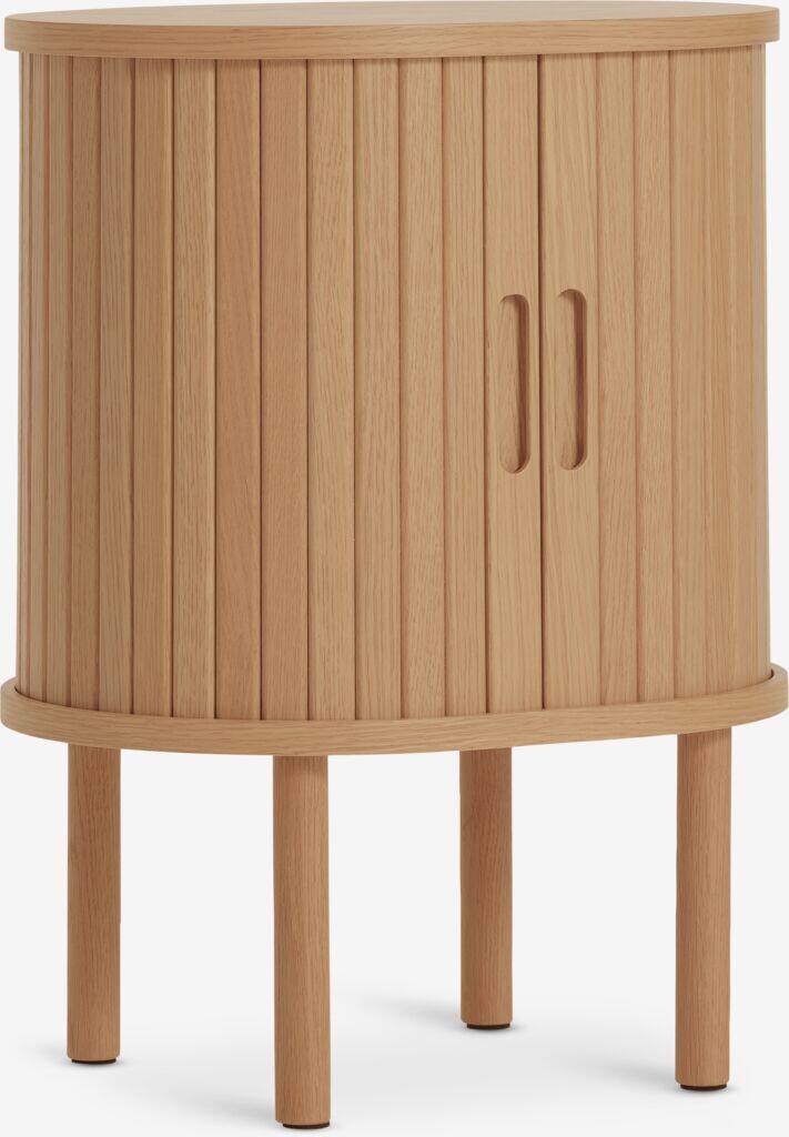 LYNGVIG LYNGVIG sengebord, 2 lameldøre, natur eg