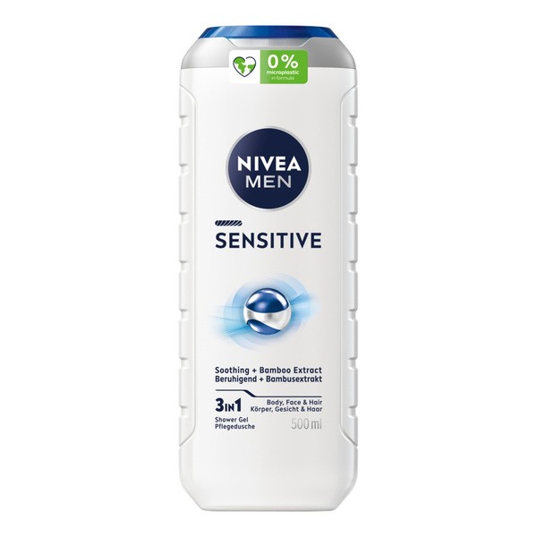 Nivea Men, żel pod prysznic, Sensitive, 500 ml