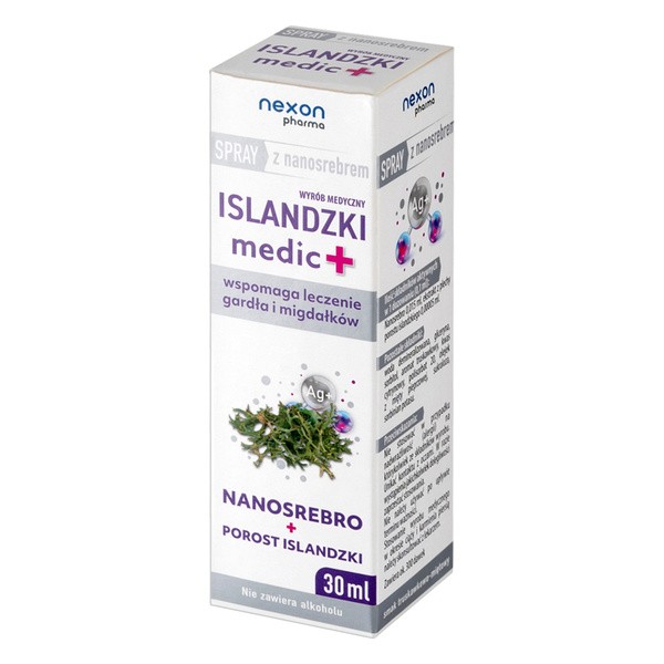 Islandzki medic+ z nanosrebrem, spray, 30 ml