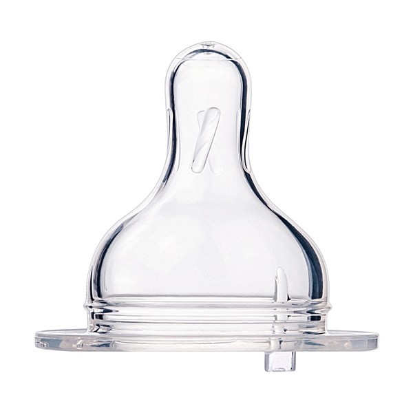 Canpol EasyStart, silikonowy smoczek do butelek szerokich, średni, 6-12 m, 1 szt.