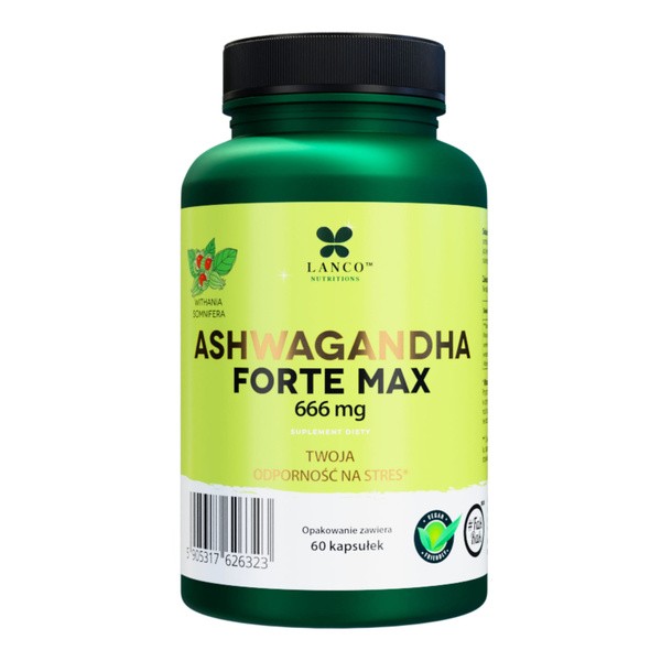 Lanco Nutritions Ashwagandha Forte Max, kapsułki, 60 szt.