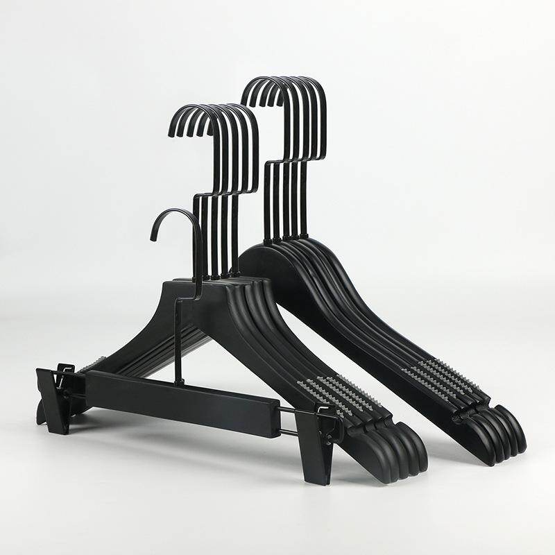 Klädhängare för vuxenrockar, kjolar, klänningar, förvaringsställ, hängare i trä, halkfri klädhängare, garderobsorganisation
