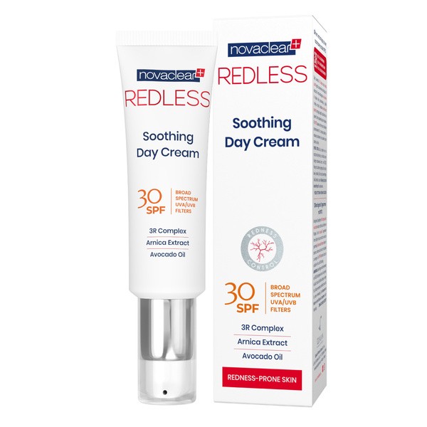 Novaclear Redless, krem wzmacniający do cery naczynkowej na dzień SPF 30, 50 ml
