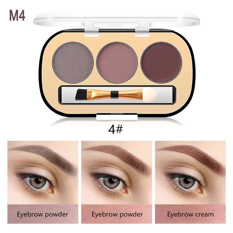 Pó para sobrancelhas em 3 cores, preenchimento natural, maquiagem para sobrancelhas, resistente à água, longa duração, novo MA