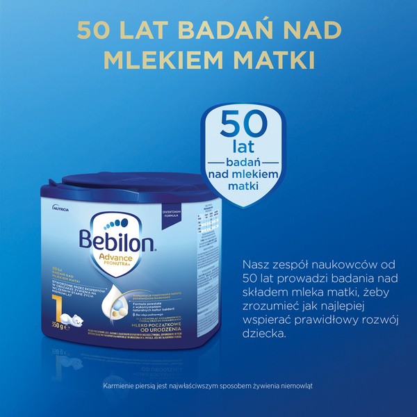 Bebilon Advance Pronutra 1, mleko początkowe od urodzenia, proszek, 350 g