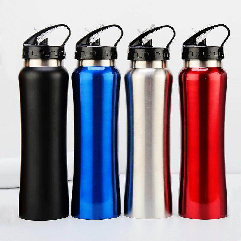 Tazza da viaggio senza BPA da 500 ml, borraccia portatile per bicicletta, sport all'aperto, borraccia termica in acciaio inox per tè, borraccia termica sottovuoto con cannuccia