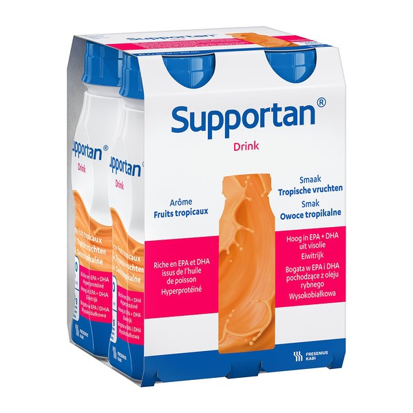Supportan Drink, płyn o smaku owoce tropikalne, 4 x 200 ml