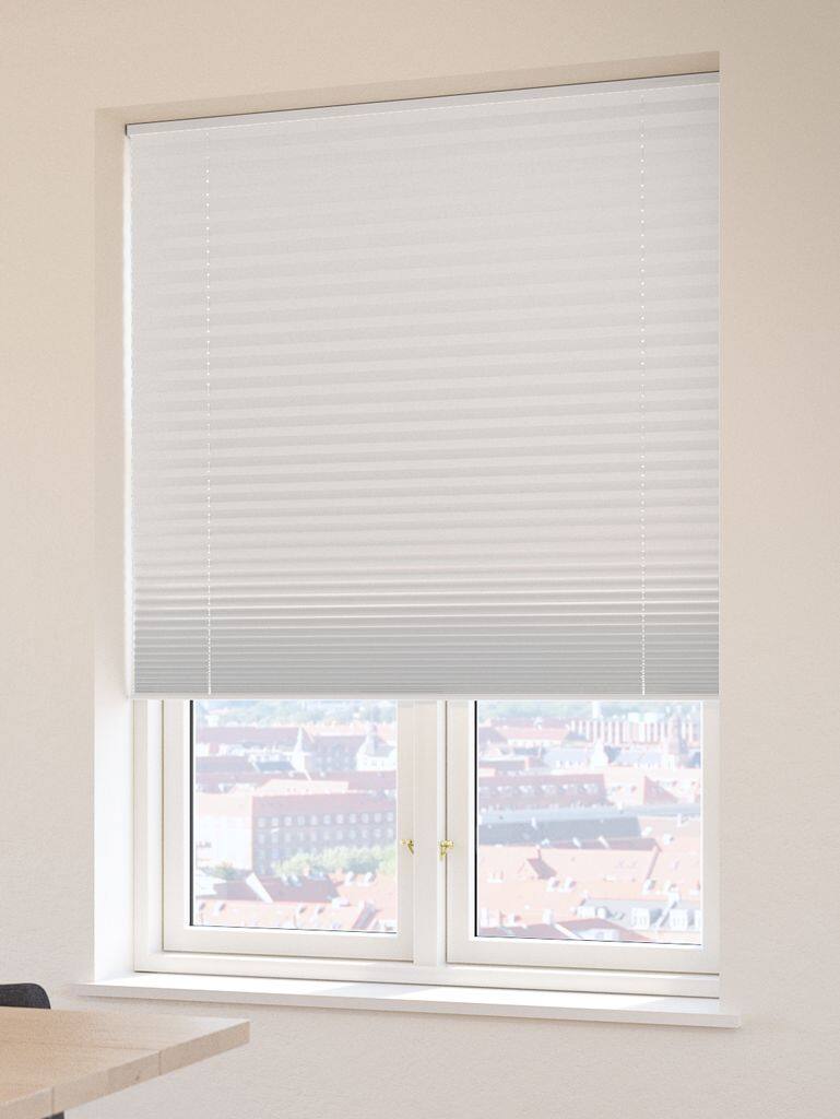 FYN plisségardin 80x160cm dæmpbar trådløs hvid