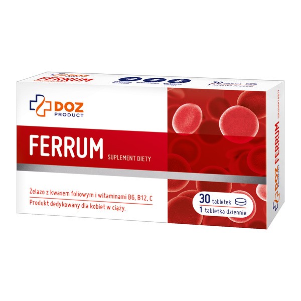 DOZ Product Ferrum, tabletki powlekane, 30 szt.
