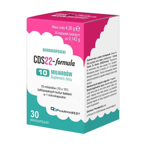 Pharmabest CDS22-formula 10 mld (dawniej Vivomixx mikrokapsułki), mikrokapsułki,  30 szt.