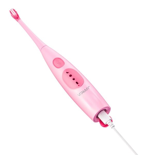 Vitammy Dino, szczoteczka soniczna dla dzieci 6-9 lat, różowa, 1 szt.