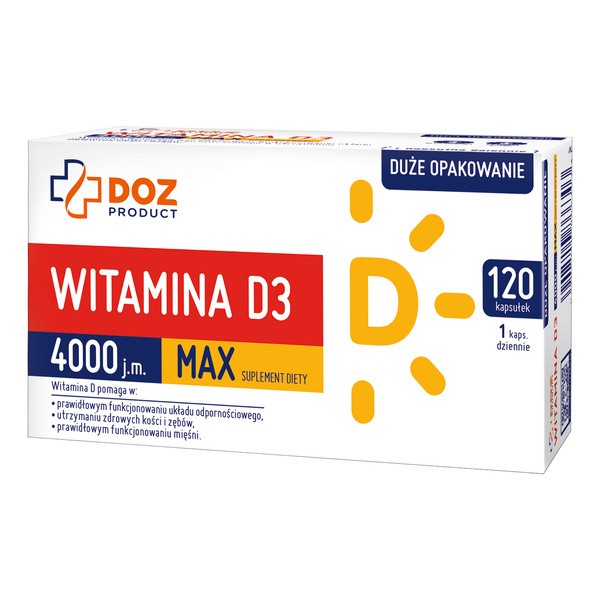 DOZ Product Witamina D3 4000 j.m. MAX, kapsułki, 120 szt.